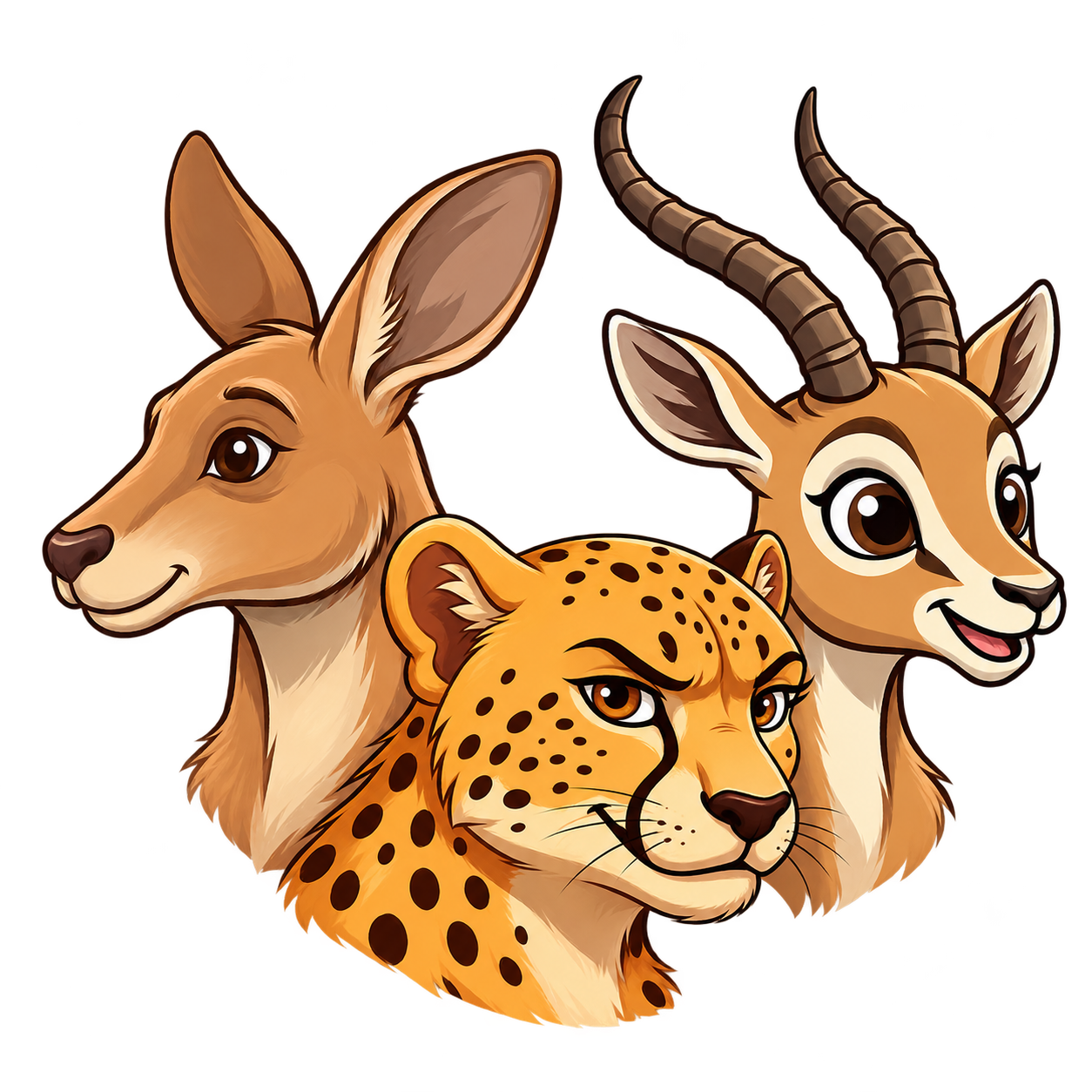 Kangourou Guépartdet Gazelle